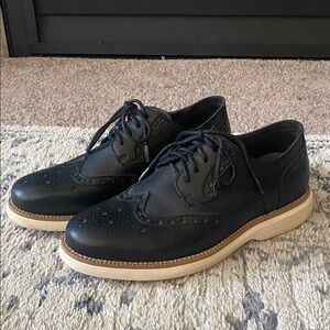 Classic Black Leather Men's Brogues